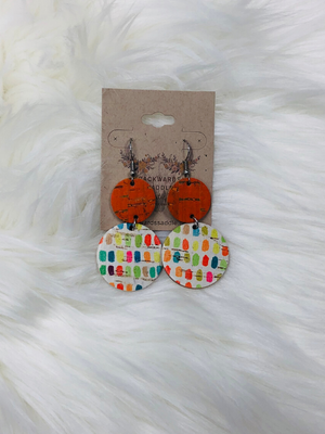Orange & Dot Earrings