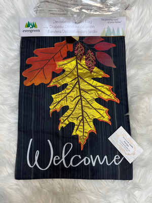 Welcome Autumn Leaves Garden Flags