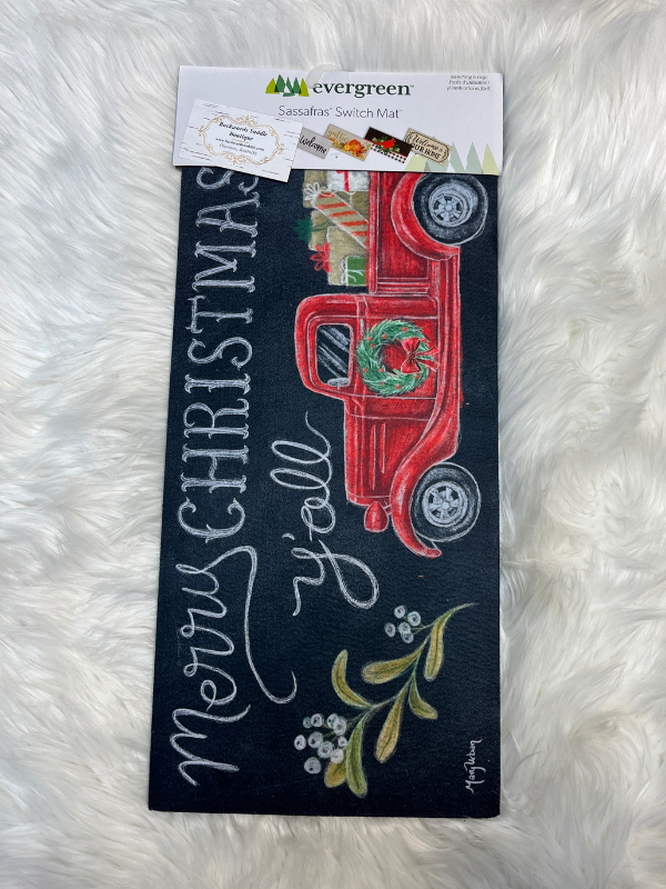 Merry Christmas Y'all Red Truck Switch Mat