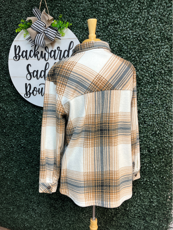 Multicolor plaid Shacket