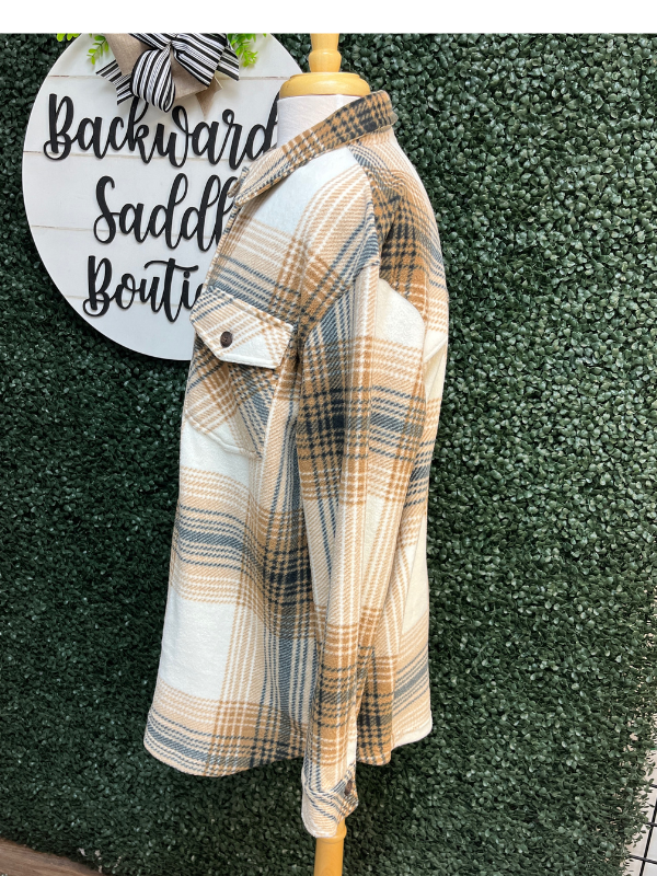 Multicolor plaid Shacket