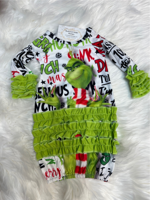 Grinch printed gown