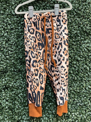 Brown Cheetah Printed Hoodie Set