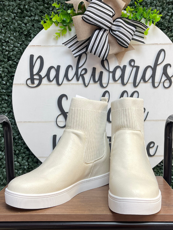Sweater Weather Ivory Wedge