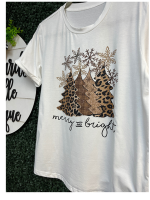 Christmas Tree Leopard Tee