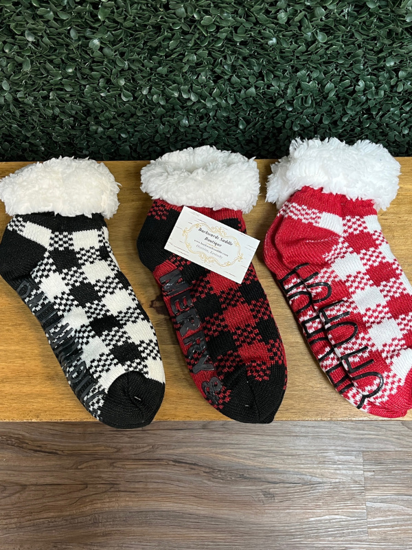 One Size Plaid Socks