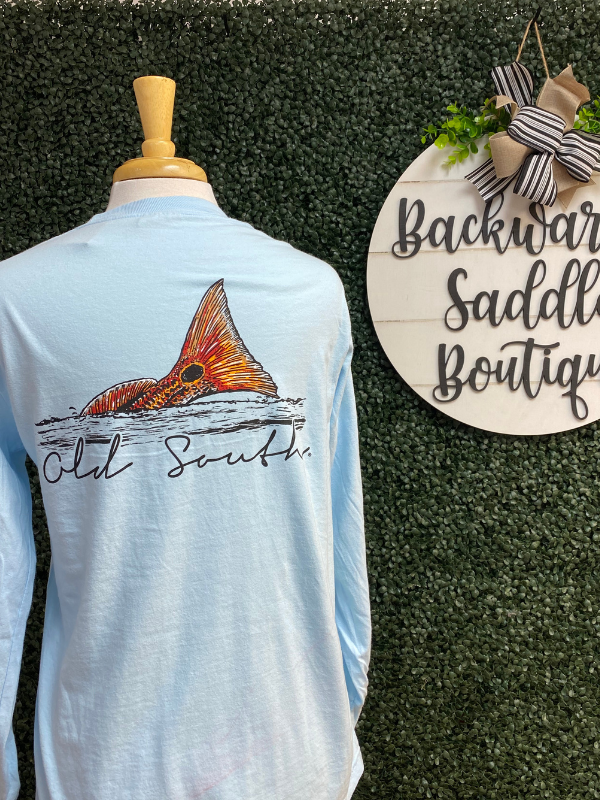 Red Fin Fish Old South Long Sleeve