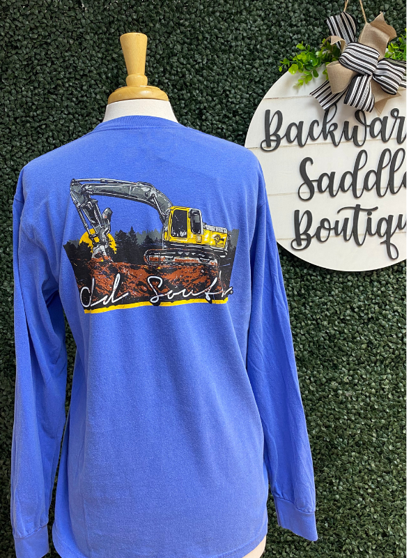 Old South Trackhoe Shirt Long Sleeve