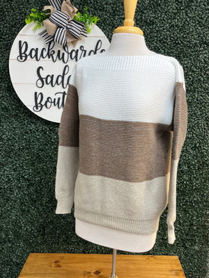 Color Block Knit Sweater