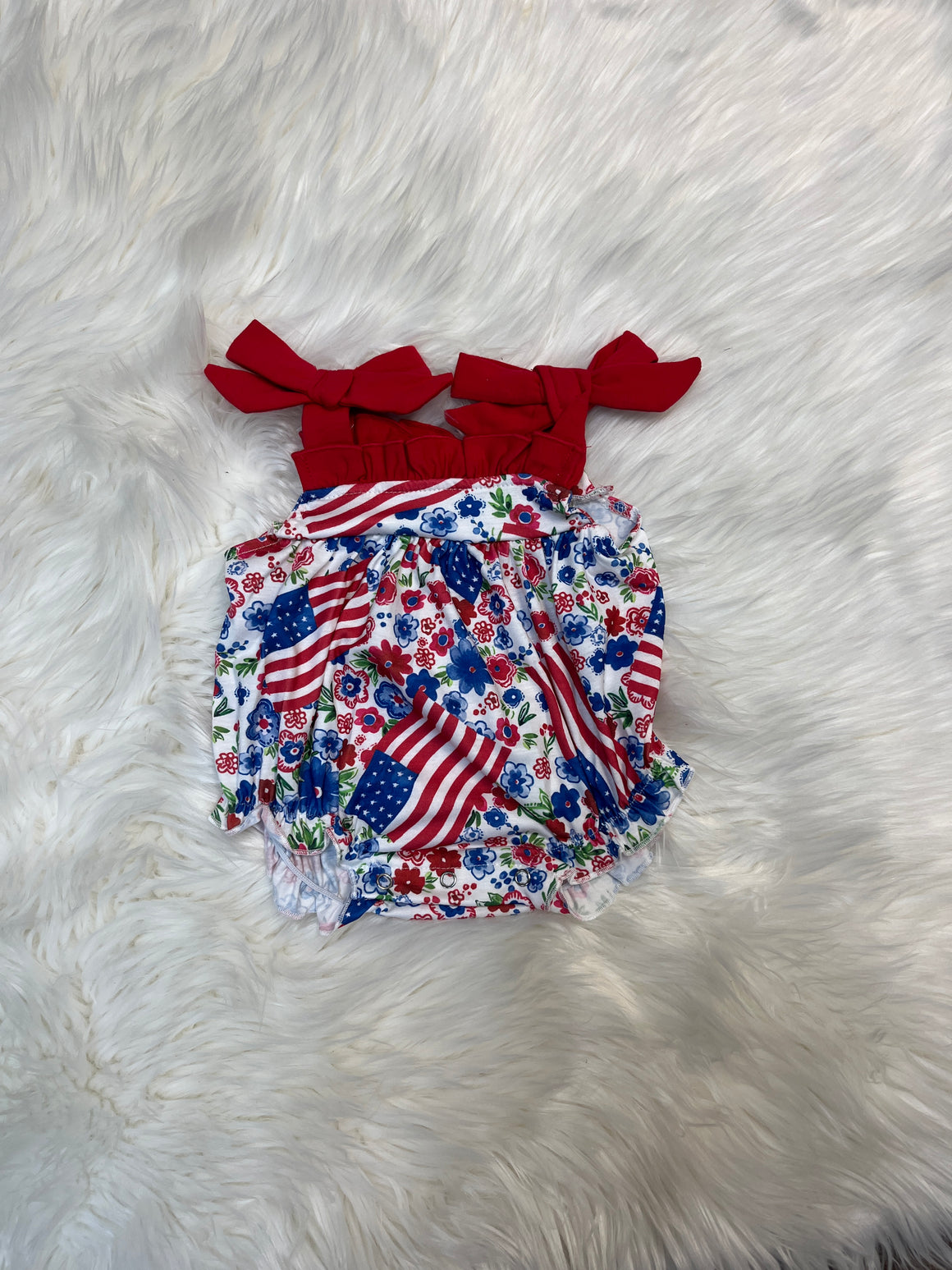 Patriotic Printed Baby Romper