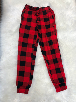Red & black gingham pajamas set