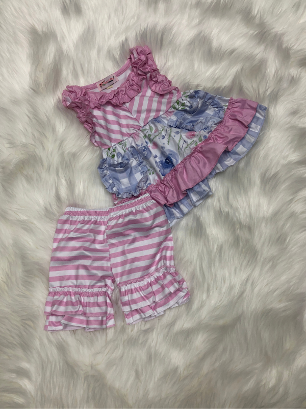 Periwinkle Blooms Girls Set