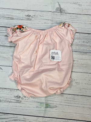Light Pink with bubble sleeves onesie