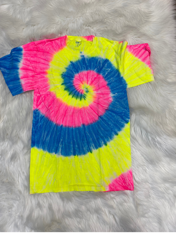 Bright colored tie dye t-shirt