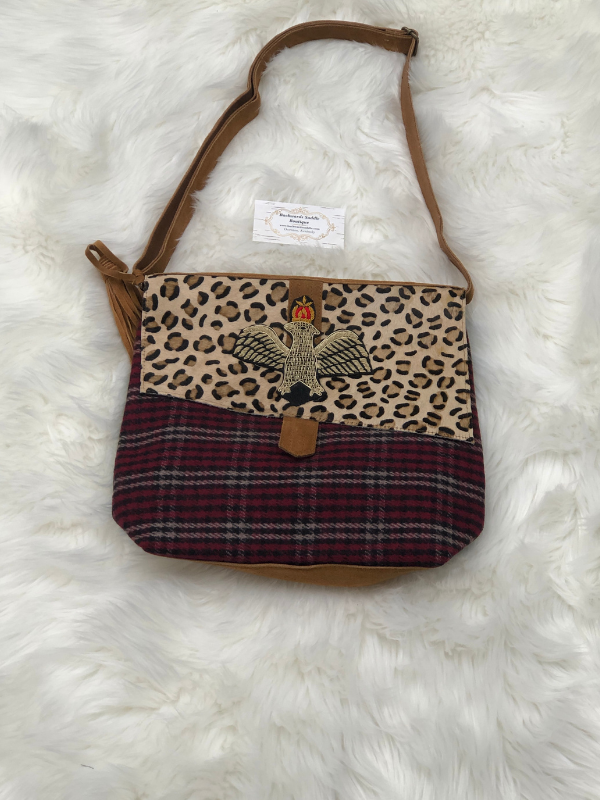 Leopard & plaid purse