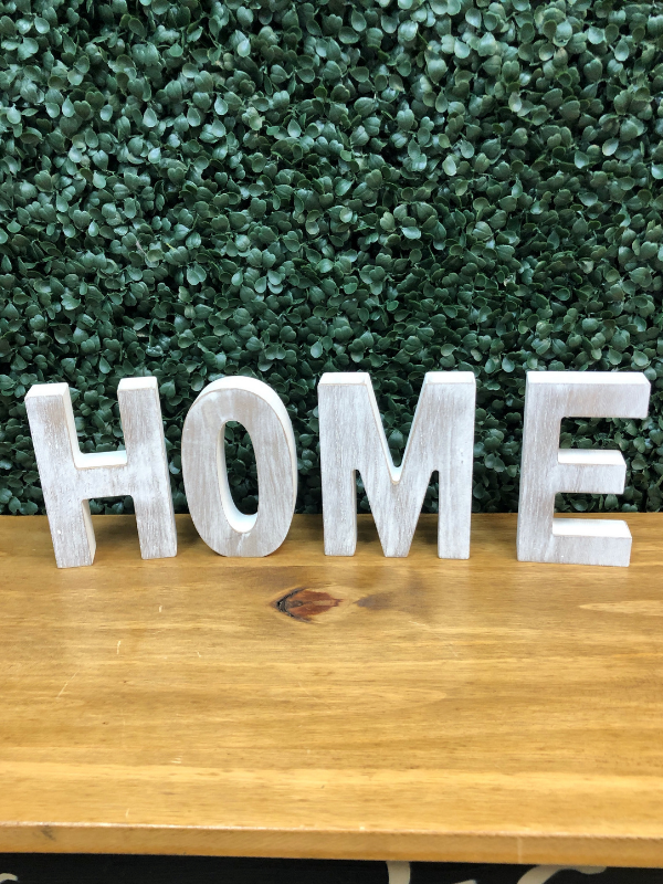 HOME Rustic White Letter