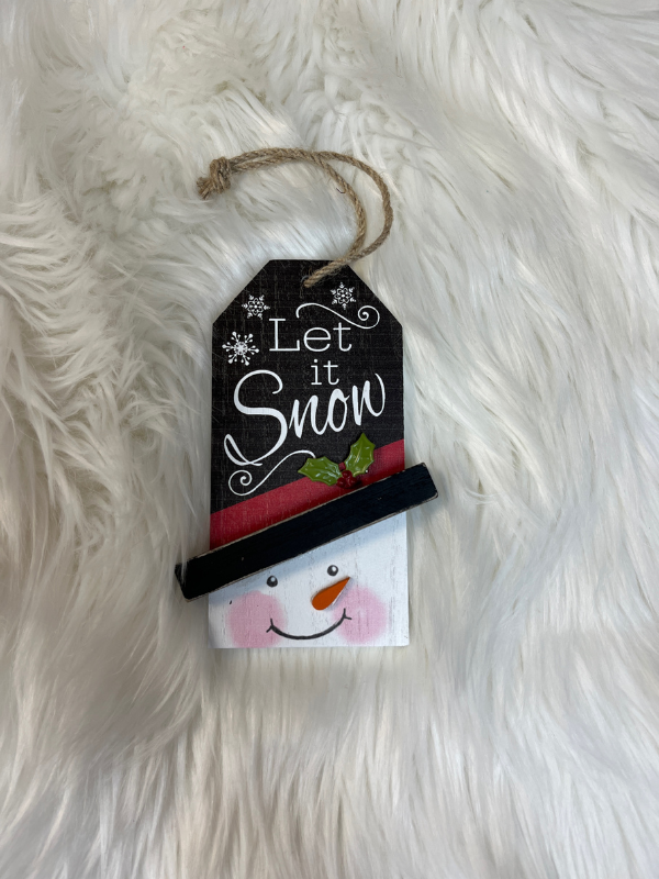 Wood Snowman ornaments