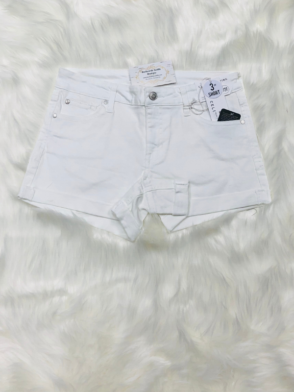 Celebrity Pink White Denim Shorts