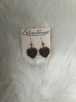 Three tone heart shape earrings`