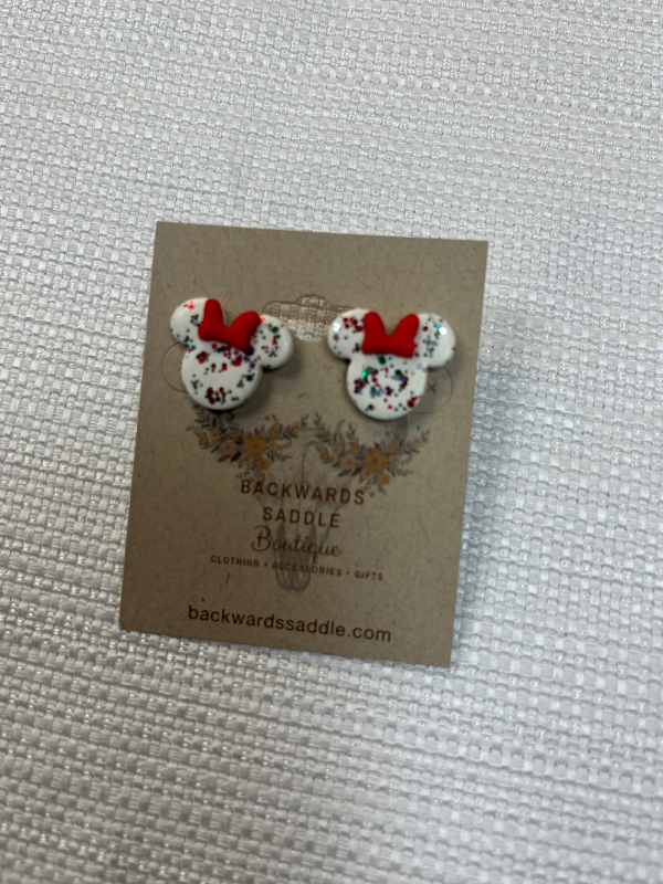 Festive Mouse Stud Earrings