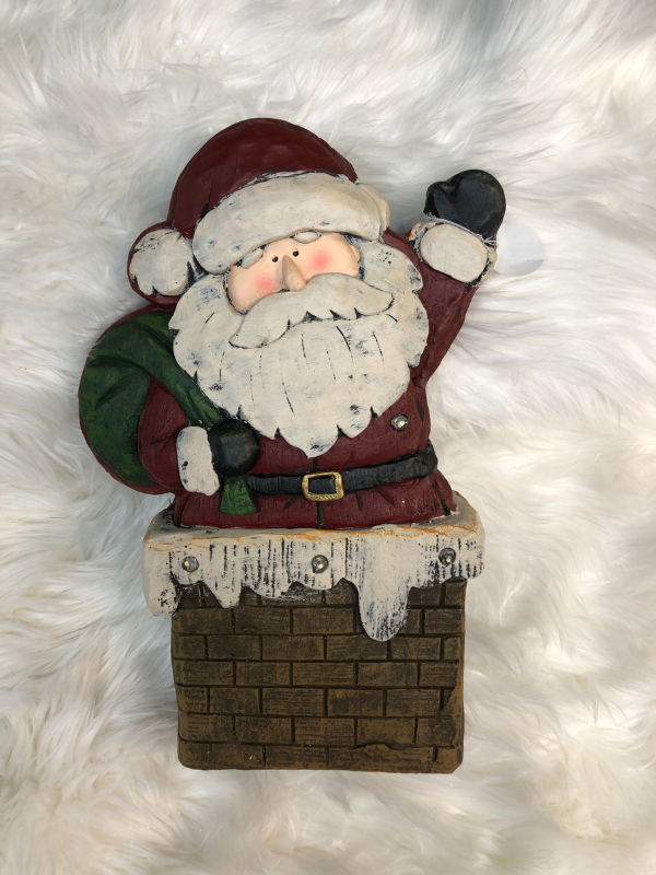 Santa in Chimney with LED lights