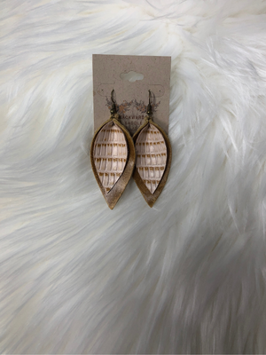 Tobacco Colored Layered Petal Earring