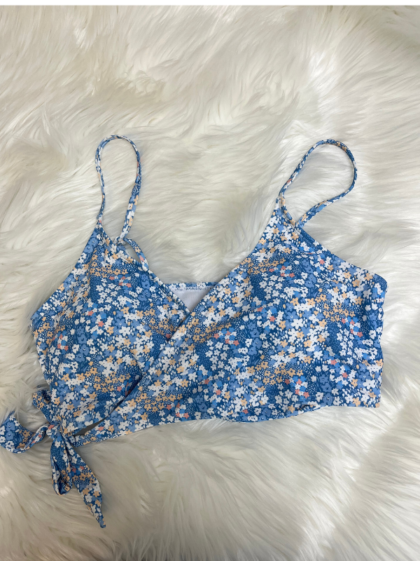 Floral Wrap Swim Top