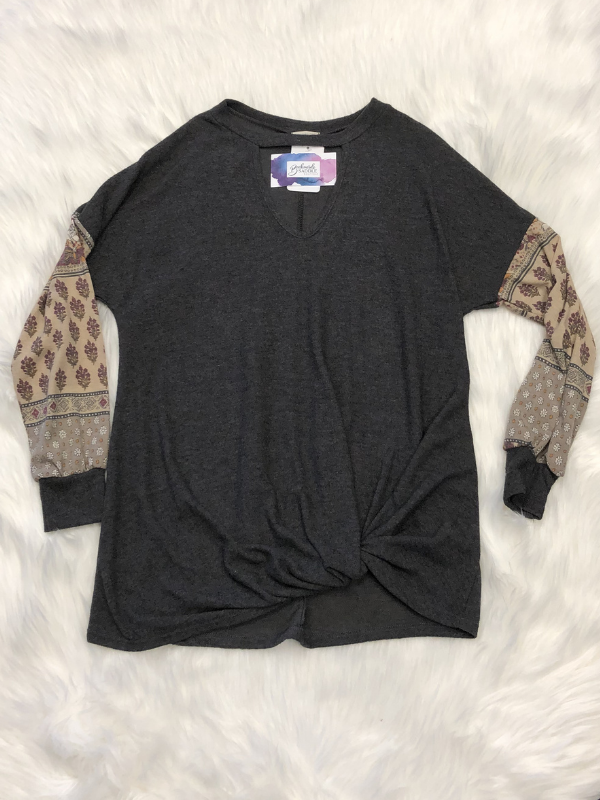 Charcoal Printed Sleeve