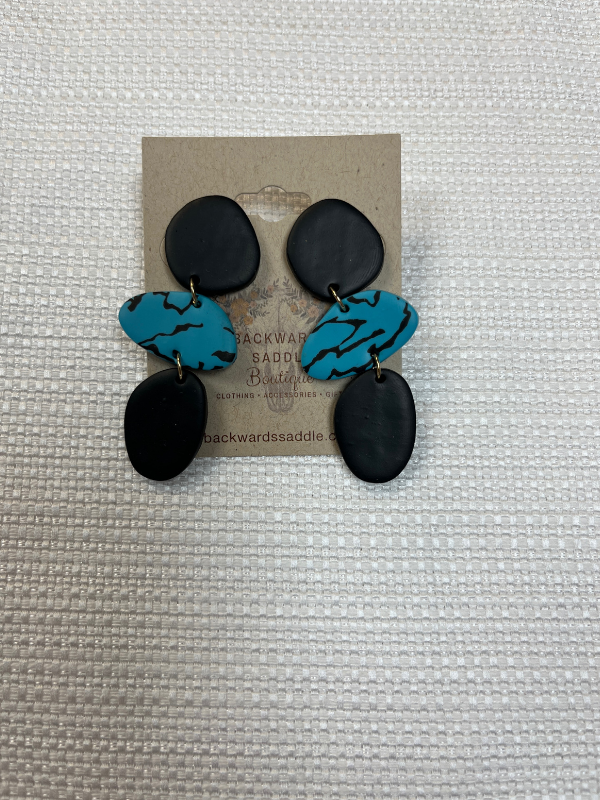 Turquoise Abstact Dangle Earrings