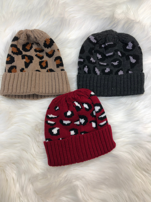 Leopard beanie