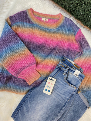 Ombre Rainbow Sweater