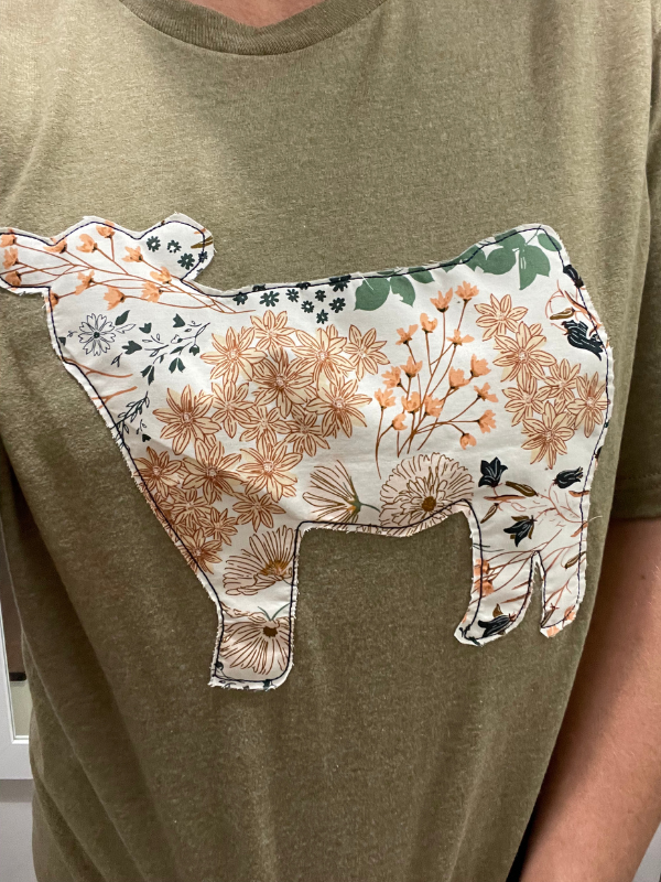 Embroidery Cow Tee