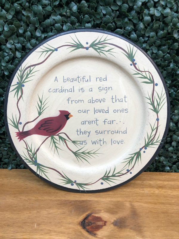 Loved One Cardinal Plate