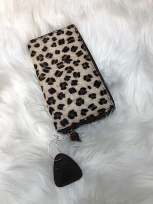 Leopard Hair Zip Wallet