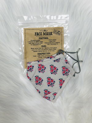 Floral Cream Face Mask