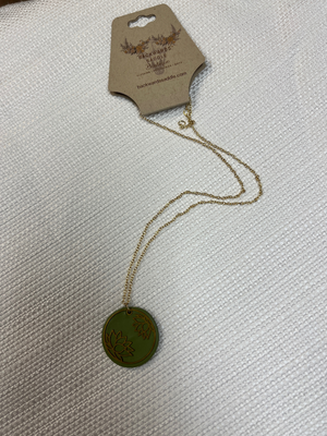 Olive Circle Necklace