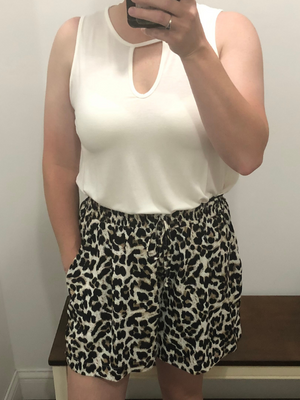 Leopard print shorts
