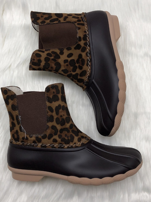 Leopard Suede Combo Winter Boots