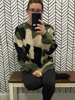 Camouflage Sweater Dress
