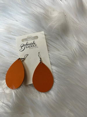 Ginger leather earrings