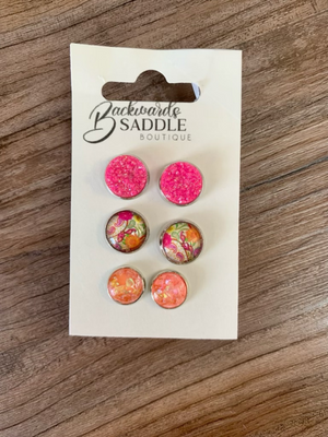 Pink & Coral Earrings