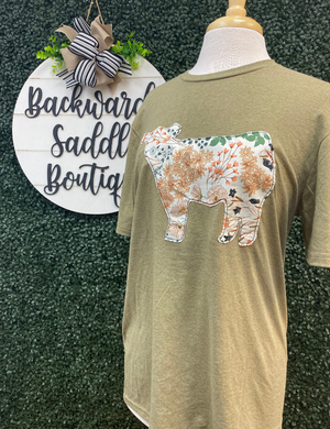 Embroidery Cow Tee