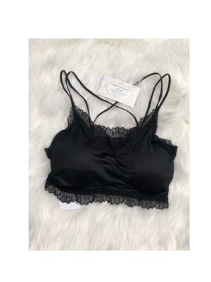 Pull Over Bralette with black lace