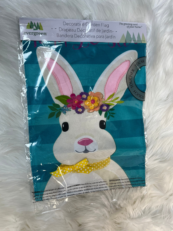 Easter Bunny Burlap Flag