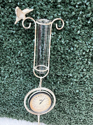 36" thermometer and rain gauge stake