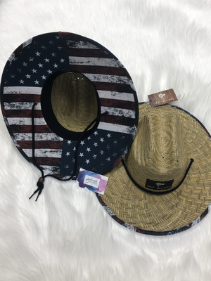 Old South Navy Flag Straw Hat