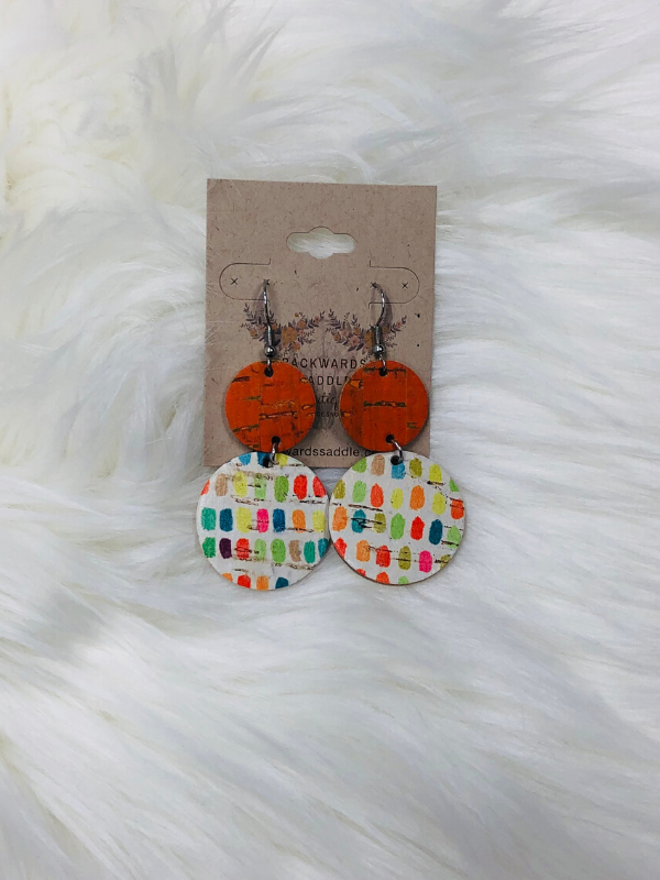 Orange & Dot Earrings