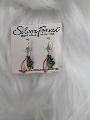 Turquoise with gold and rose gold earrings