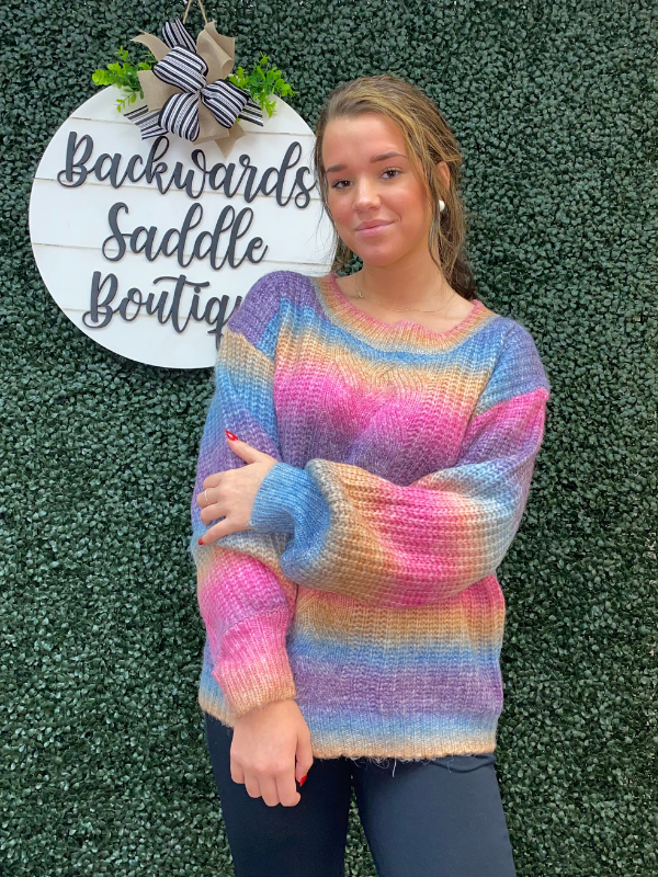 Ombre Rainbow Sweater