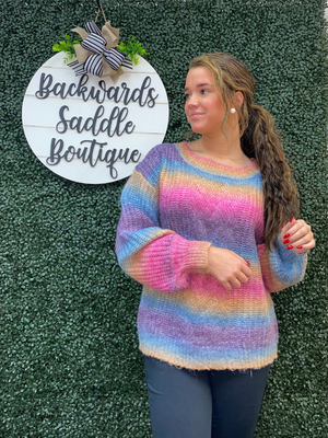 Ombre Rainbow Sweater